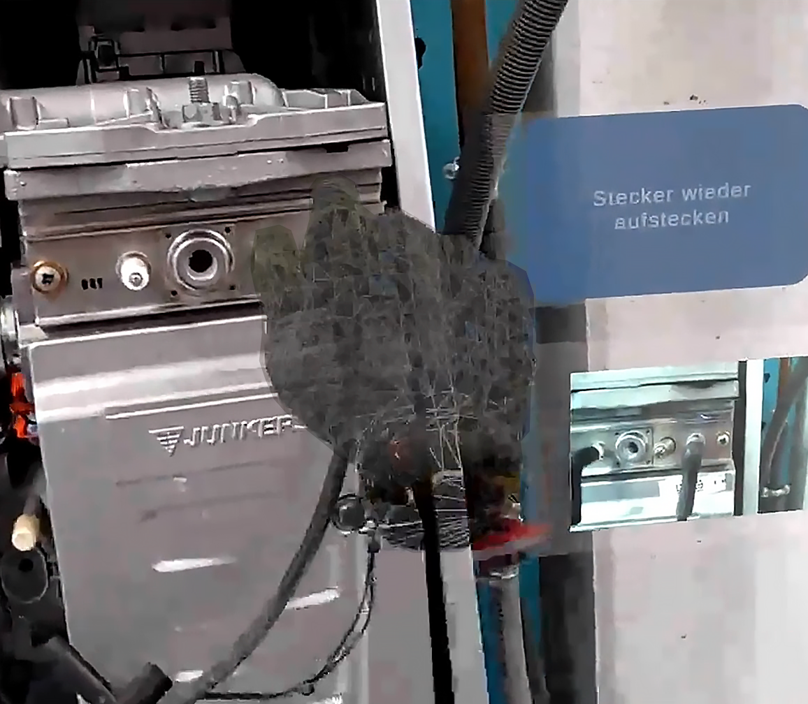 Arbeitsschritt: Wiederanbringen der Stecker