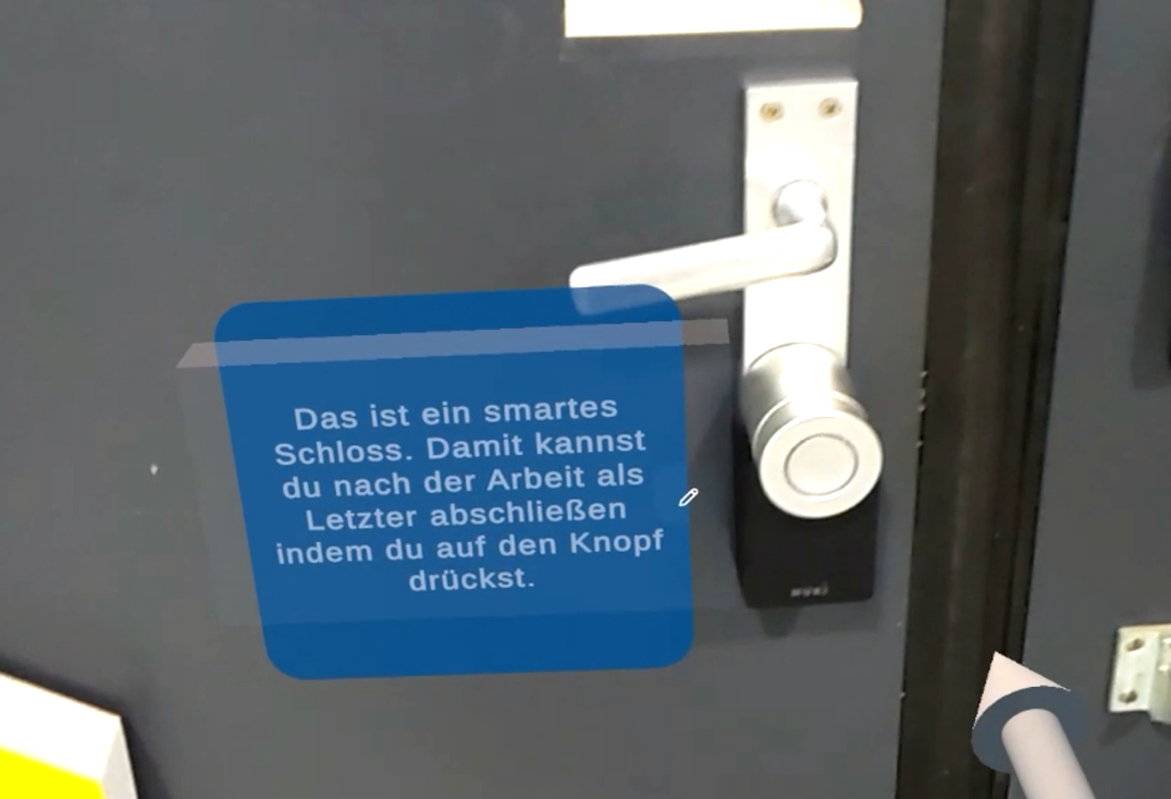 Beispiel des 2. Modus: AR-Anweisung zum Abschließen 