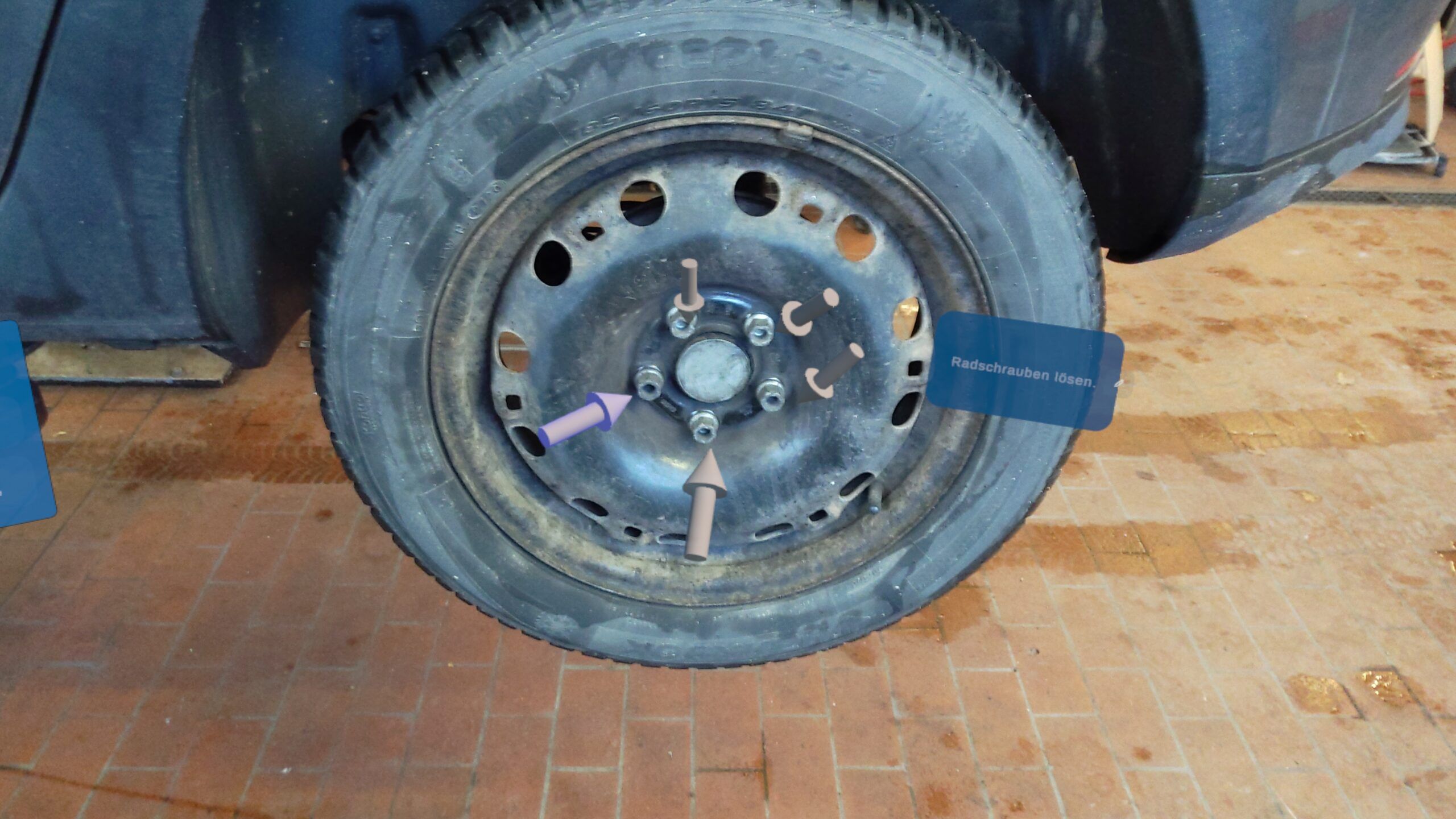 Anweisung Radschrauben lösen