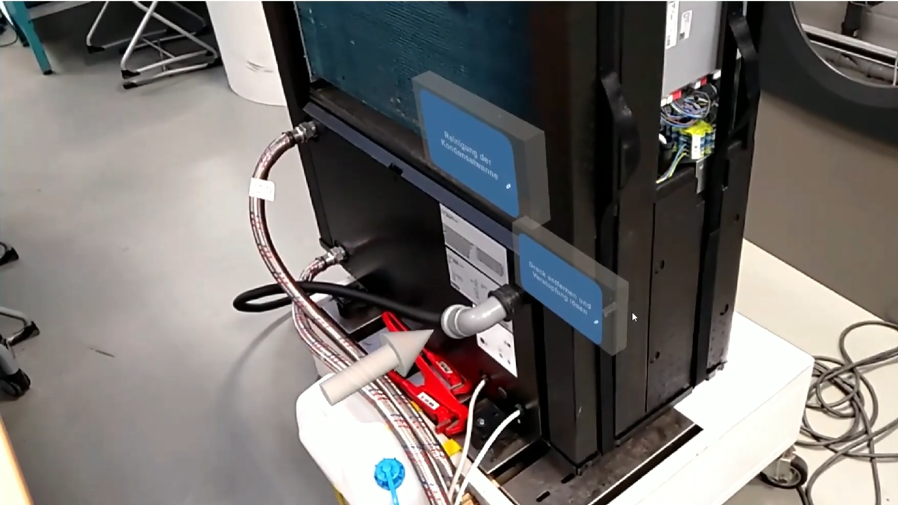 Anweisungen einer Handlungsschrittes