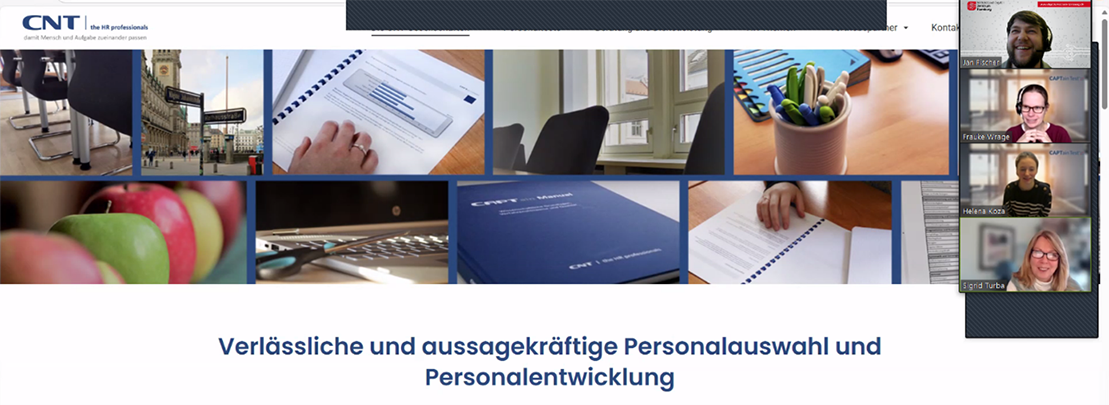 CNT Webseite des Chatbot Projektes