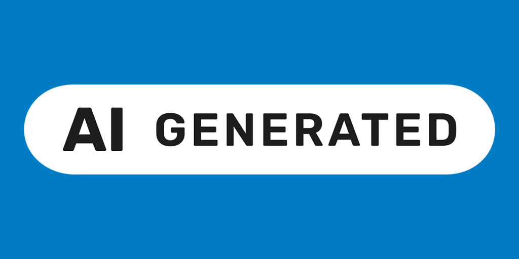 AI-generated Icon, weiß auf dunklem Hintergrund