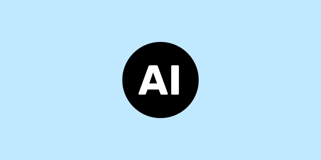 Generelles AI Icon, schwarz auf hellem Hintergrund